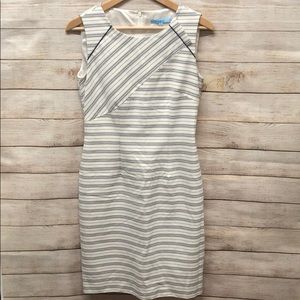 Antonio Melani Sheath Dress, Size 2, Blue Stripes